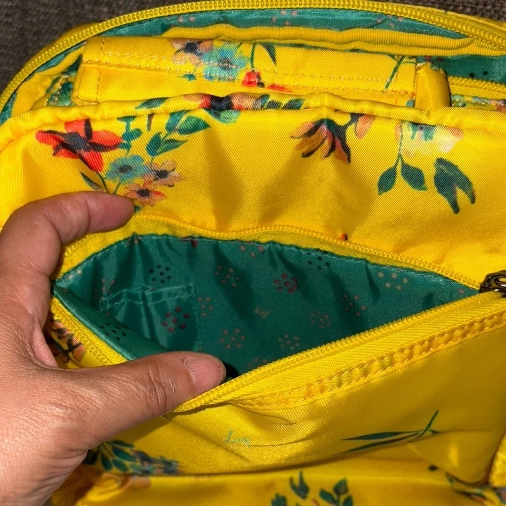 BNWOT Yellow Floral Quilted Ranger Crossbody Bag by LUG